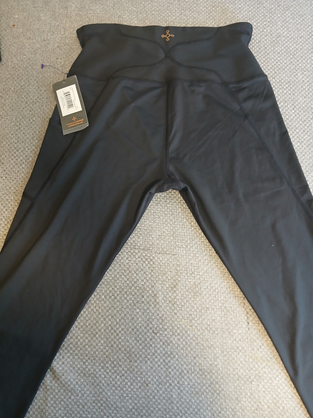 Tommie Cooper Girls' Black High-Waist Performance Leggings - Picture 4 of 5